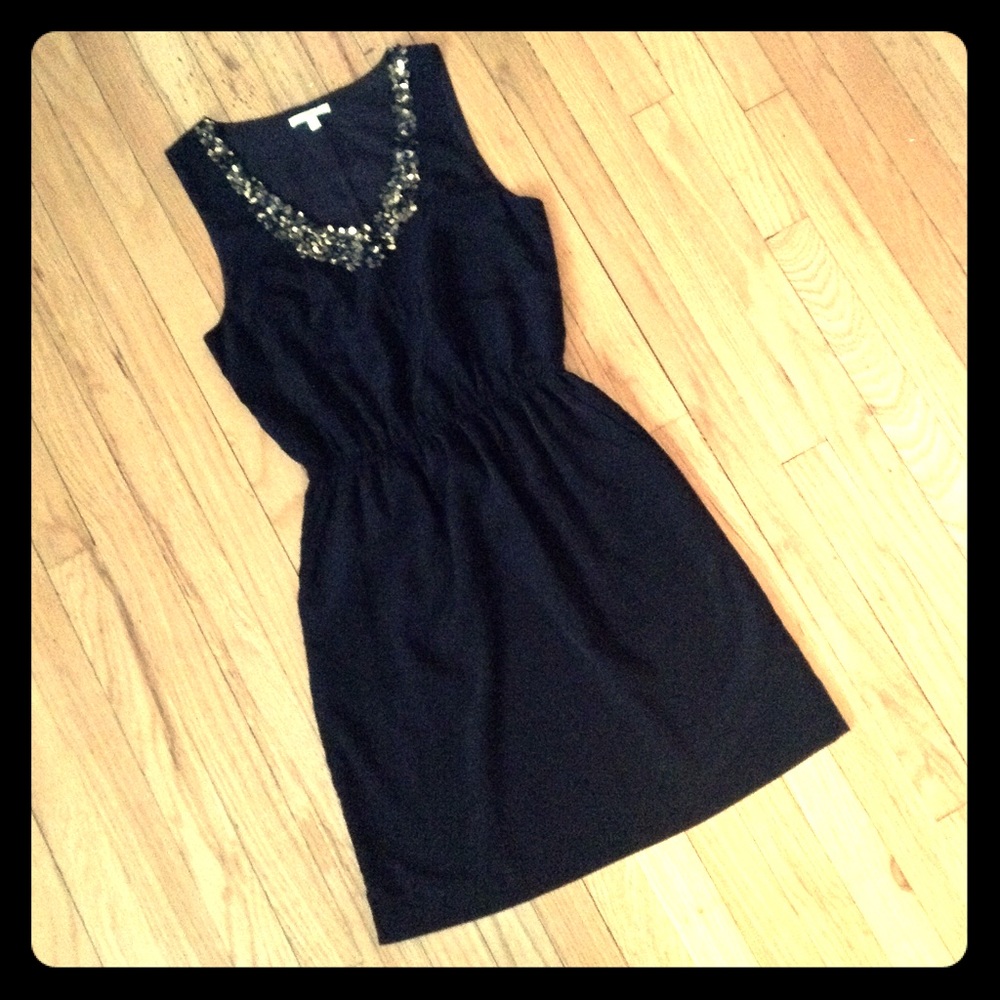 GAP black party dress with pockets and sequins